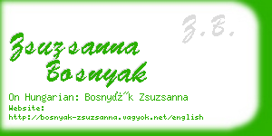 zsuzsanna bosnyak business card